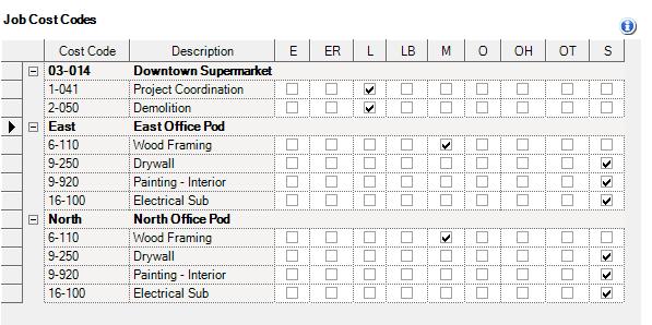 i. Extra: Enter East ii. Description: Enter East Office Pod d. Click on the Add Extra button again i. Extra: Enter North ii. Description: Enter North Office Pod e. Add Cost Codes to Extras.