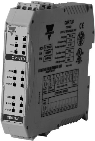CERTUS C 12I 8TO Input expansion unit: 12 digital inputs 8 test outputs for sensor monitoring: can control up to four 4-wire safety mats 24 terminal points in 22.