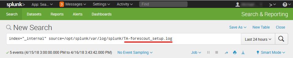 TA-forescout_setup log TA-forescout_response_init log Additional CounterACT Documentation For more detailed information about the CounterACT features described