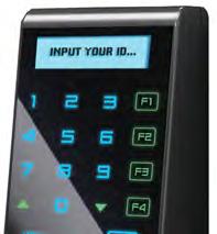 6 Product Description (5) Reset button (1) LCD. (2) Touch Panel (3) Fingerprint Input (4) Card Input No.