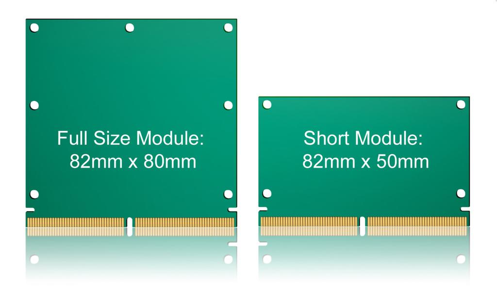 Module sizes 314-pin MXM 3.