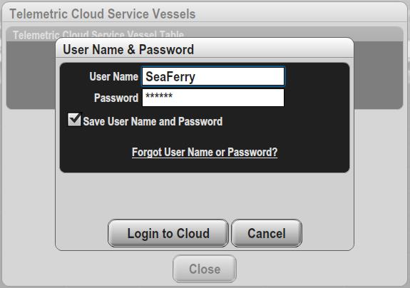 N2KExtractor User s Manual Enter your User Name and Password, and click Login to Cloud. If you have forgotten your User Name or Password, click on Forgot User Name or Password?