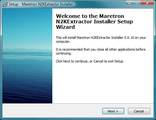 3 Installing N2KExtractor N2KExtractor may be obtained free of charge from the Maretron website. http://www.maretron.com/support/downloads.