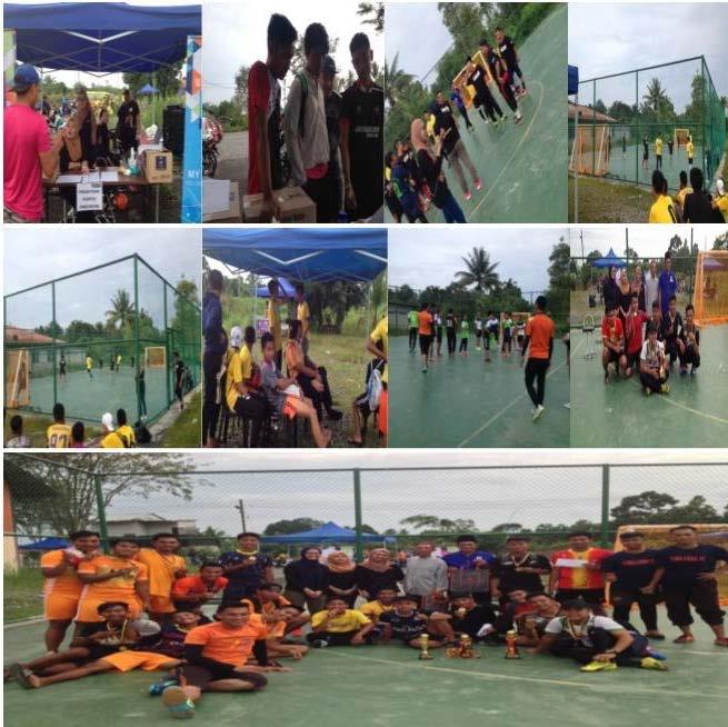 Photo caption names Keterangan gambar berserta nama Kejohanan Futsal Piala Belia Pi1M di Padang Futsal kpg Bangka Semong, Kota Samarahan.