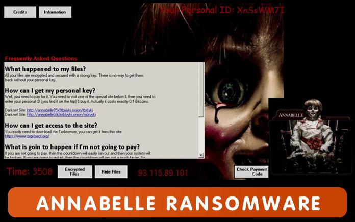 Annabelle Ransomware includes everything but the kitchen sink when it comes to screwing up a computer.