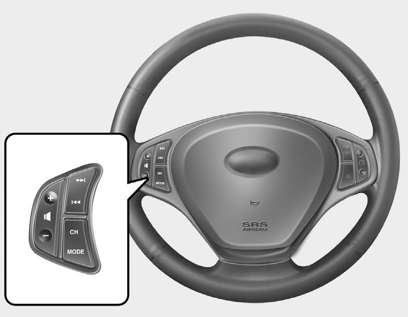 ..switchover between TUNER (FM)/CD/USB/AUX Single steering wheel remote control* Seek /... Radio mode: Select previous/next station CD/CDC/USB: Select previous/next track + / -.