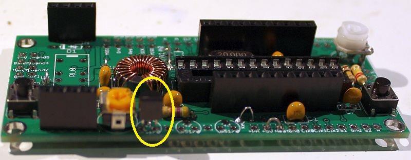 This is to allow easy attachment of a heatsink if desired (for higher voltage and hence higher power operation). 10) Install two 16-way connectors on the main PCB and LCD.
