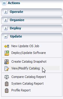 3. In the Search Criteria menu, select Current Inventory from the Catalog list, SOLARIS10_SPARC from the Distribution list, all from the Category list,