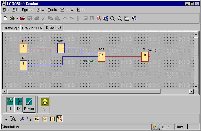 Logic programming supports Ladder Logic (LAD) and Function Block Diagram (FBD) which uses different blocks like AND, Not, Timer etc for programming.