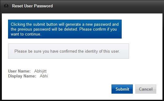 Reset Password 1. Select a Parent User from the list of parents users displayed. 2.