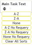 Select the desired sorting option and the column will be sorted. Number Sort Text Sort 4.