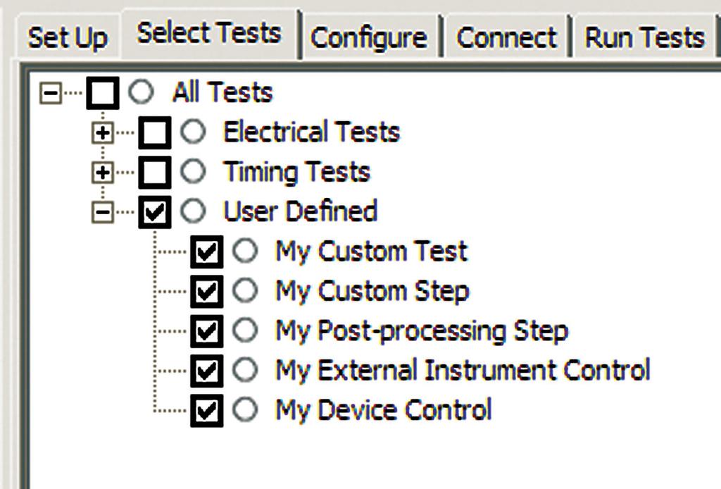 Add-ins may be designed as: Complete custom tests (with configuration variables and connection prompts) Any custom steps such as pre or post processing scripts, external instrument control and your