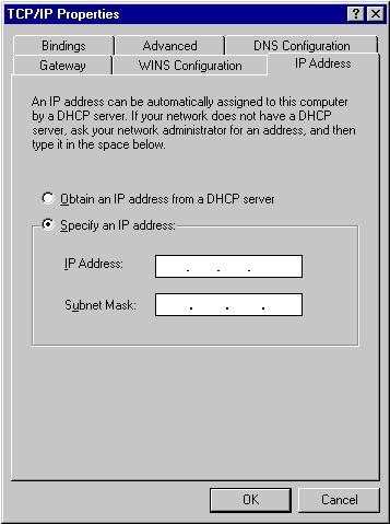 If it s set to use static IP address, or you re unsure, please follow the following instructions to configure your computer to use dynamic IP address: 2-2-1 Windows 95/98/Me IP address setup: 1.