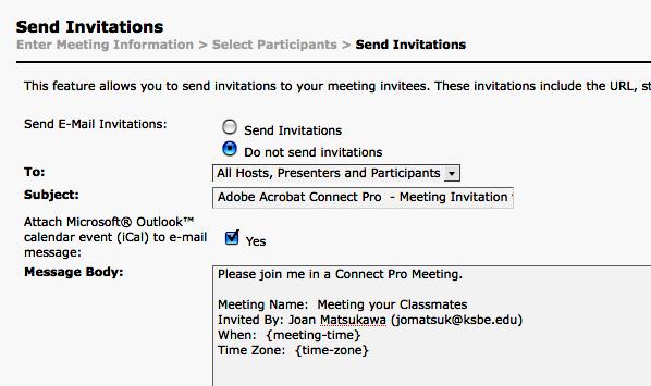 Invite participants: Once your set the meeting date an
