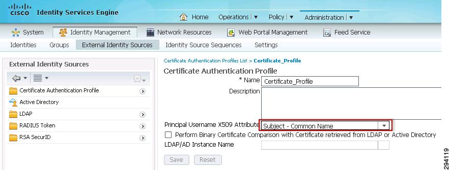 define the Certificate Authentication Profile, as shown in Figure 10-6.