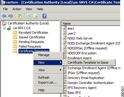 Right click user2 and choose the newly-created User2 Certificate, as shown in Figure 10-43.