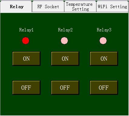 These icons indicate the status of the relays. Figure 7 Relay status indicator 2.2 Android/iOS APP The PC application does not support far end control through the Internet.