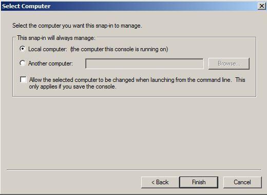 In the Add or Remove Snap-in dialog box, click