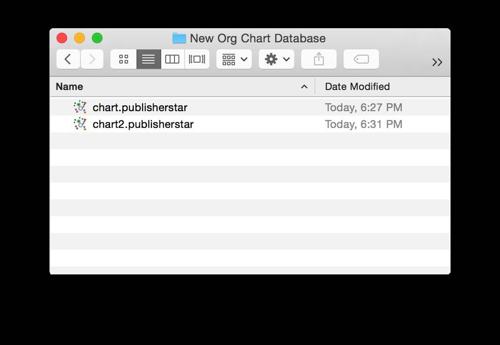 .. > Open Chart Database and select the "folder" containing the publisherstar files.