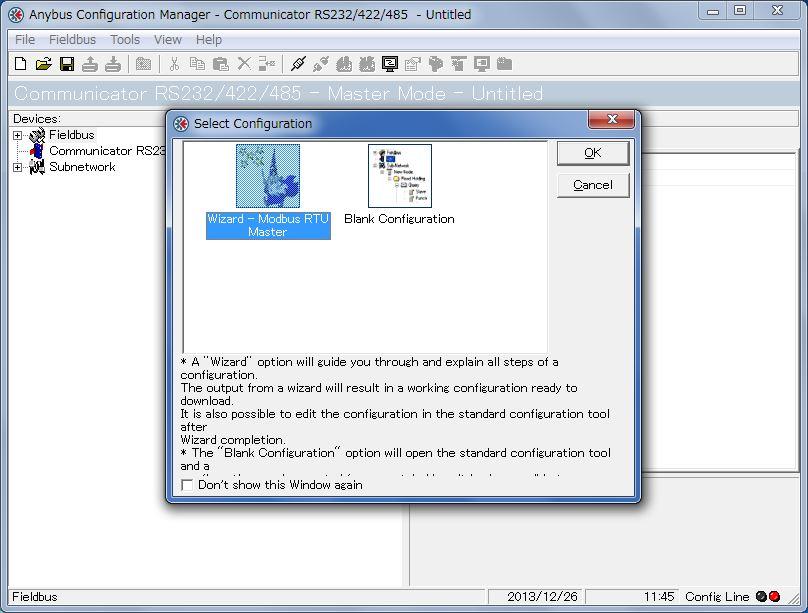 5 The Anybus Configuration Manager Dialog Box shown on the