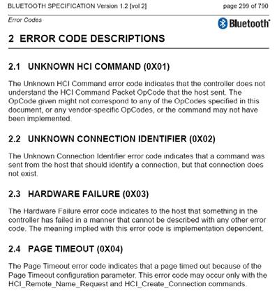 Error Code Descriptions