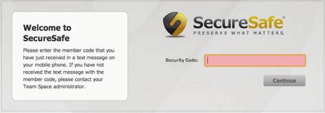 2. ENTER THE SECURITY CODE After opening the link in the email, enter the security code that you received by text message in the field provided and
