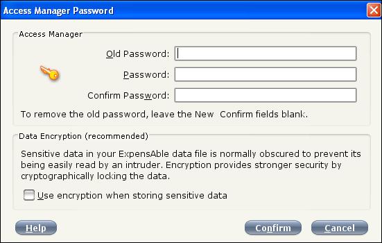 Changing or Removing the Access Manager Password There is an option to change or remove the Access Manager password. To change or remove the Access Manager password: 1.