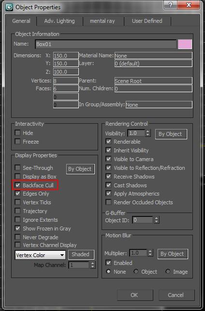 Right click on your box to bring up the quad menu, and find Object Properties: This will bring up a large dialogue box with all the