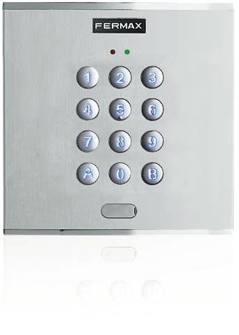 STAND-ALONE Keypad Cityline Memokey Ref.6991 Access control keypad which allows the door to be opened when a pre-programmed code of up to 6 digits is entered. Capacity: up to 100 user codes.