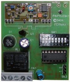 STAND-ALONE Radio Frequency Mono-Channel Receiver Ref.7900 433.9 MHz monochannel receiver. Trinary technology. The receiver accepts all emitters (ref.79561) which are coded with the same code.