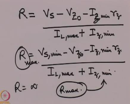 as VS - VZ0 ok - IZ min RZ upon R - IZ min this follows from this equation which I had written earlier this equation ok.