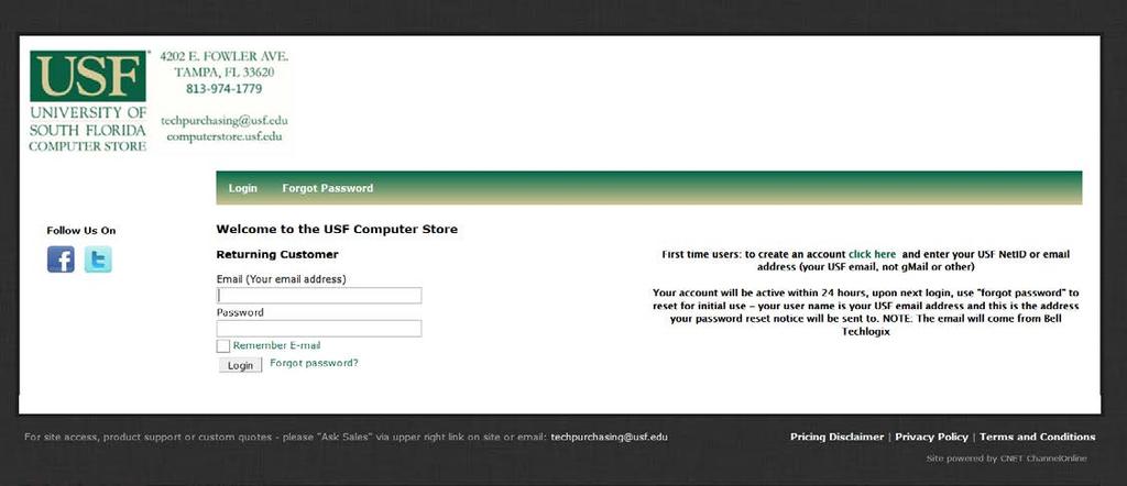 Welcome to the USF Computer Store Web Store Access via: http://www.usf.edu/techpurchases/ for complete USF Tech Purchases guidelines Or navigate directly to: https://usm.channelonline.