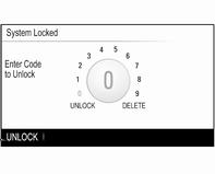Basic operation 115 Locking the system Press the ; button and then select the SETTINGS icon. Scroll through the list and select the Valet Mode menu item. A keypad is displayed.
