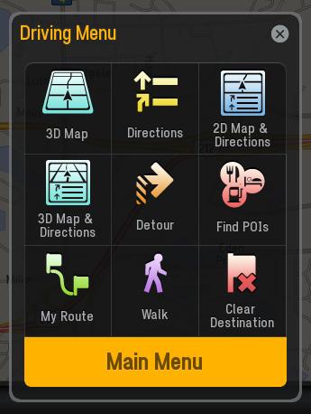 This is also where you can access the Main Menu for CoPIlot Truck.