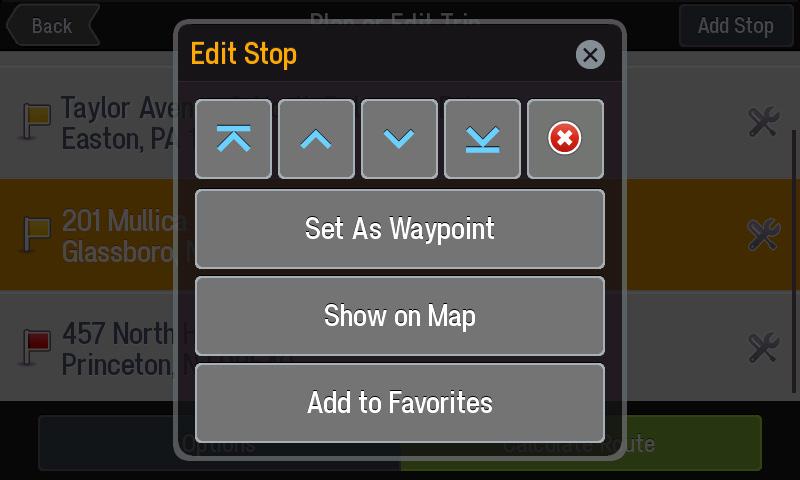 Plan or Edit Trip Enter Multiple Destinations CoPilot Truck lets you plan a route with multiple destinations. Here s how: In the Main Menu, tap Route. Tap Plan or Edit Trip.