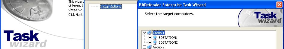 Antivirus installation To install BitDefender Client Standard / Professional Plus 8 on clients, you must