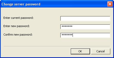 If this is the first time you access the management console or you haven't previously specified a password, you don't need to type in any password.