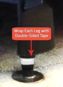This can be accomplished by simply wrapping each of the bed legs with an overlapping pass of double-sided tape, which will deter most pests from attempting to pass.
