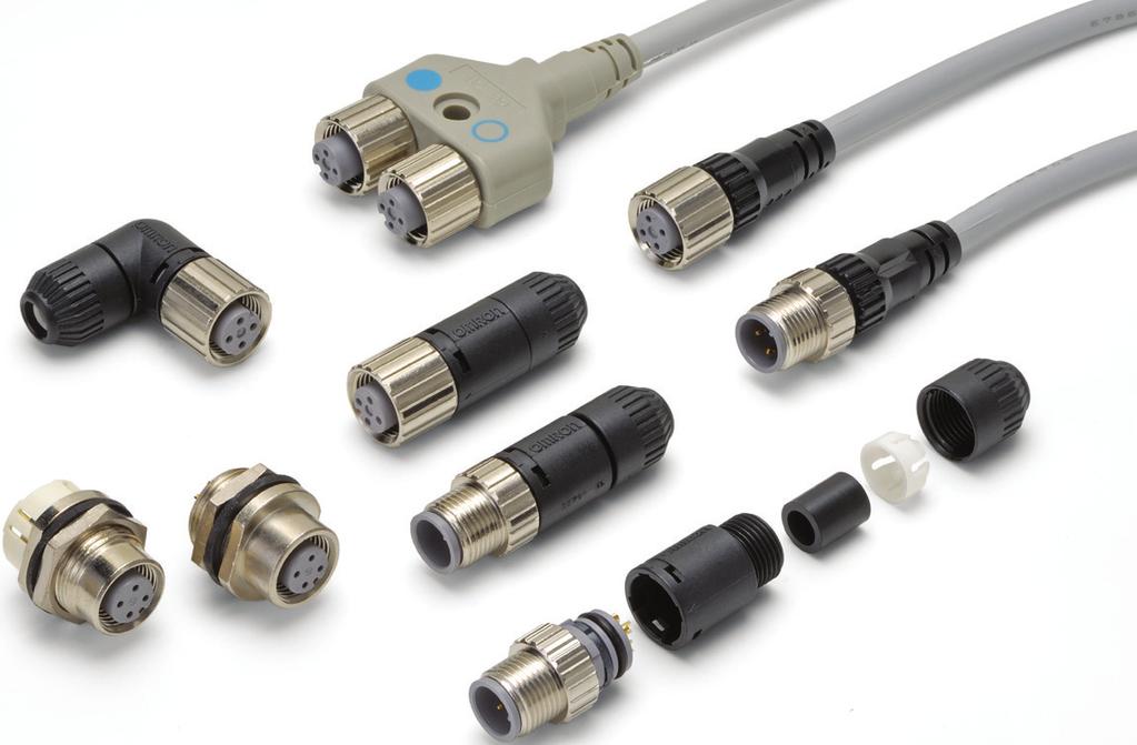 Round Water-resistant Connectors (M) XS Water- and Environment-resistive FA Connectors Save Wiring and Maintenance Effort Compact FA connectors satisfy IP67 requirements and ensure a 9V-0 fire