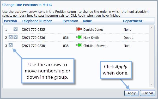 an account into the MLHG using the Groups tab of the individual account. See the CommPortal User Guide for more information on the Groups tab.
