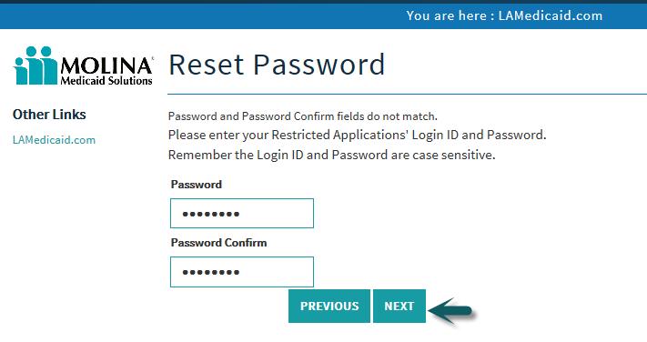 The user will now login with their temporary password Once logged