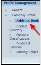 View Address Book Detail 1. Click on the Admin tab.