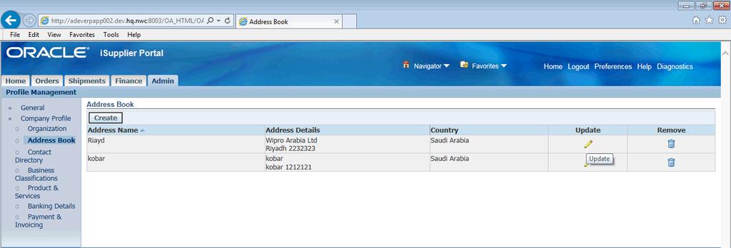 You can create and modify the multiple addresses used in transactions.