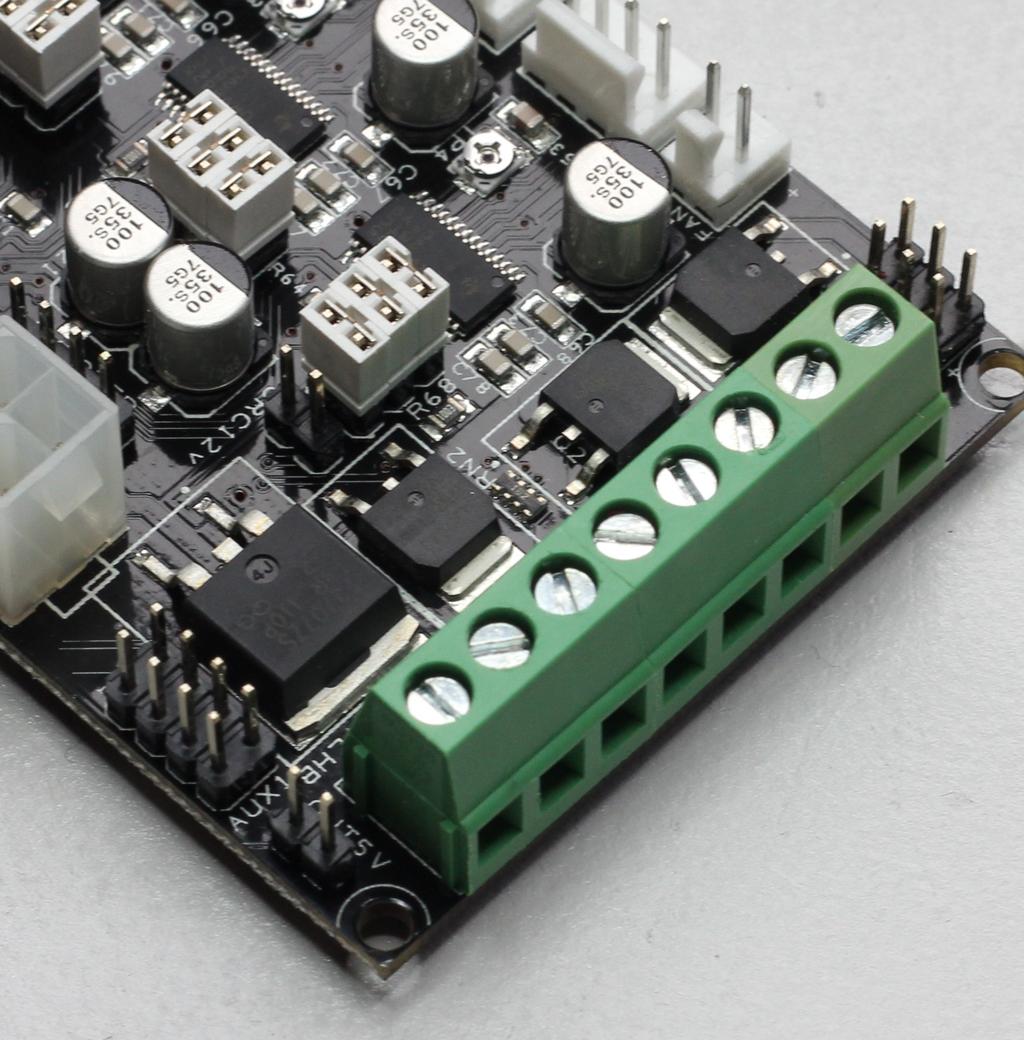 Atmega28 Powerful Atmega28 processor with 28 KB memory, running at 6Mhz Four MOSFETs The