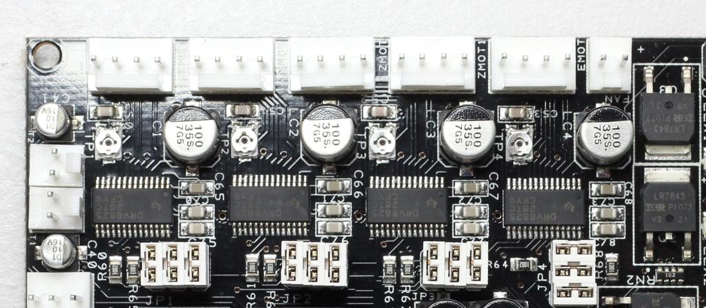 Up to 5 stepper drivers /32 step The Minitronics has four on board stepper drivers. A fifth can be connected externally, using our External stepper driver board. Small dimensions Only 93.9 x 56.