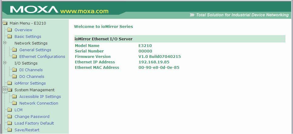 Using the Web Console Overview Opening the Web Console Use a standard web browser, such as Microsoft Internet Explorer, to open the web console. Simply point the browser to your iomirror s IP address.