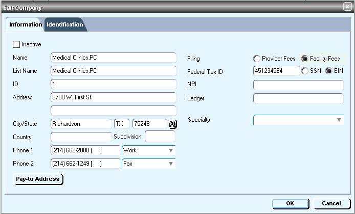 Modify the Centricity Practice Solution 12 database for EDI claim processing 8 From the Facility list, select the appropriate facility or select (all).