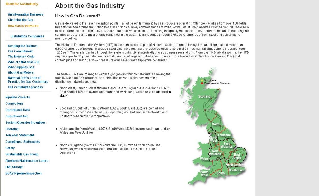 Static information reviewed and updated The description on How Gas is Delivered http://www.nationalgrid.