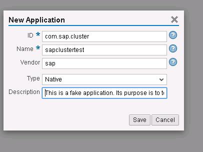 4. Click on New to create a new application as shown below: 5. We are going to create a fake application to test our cluster and make sure it is synchronizing across each other.