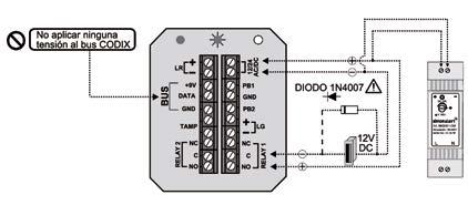 Access control DIAGRAMS NETWORKED SERIES 82 KEYPAD 8902011-039 DIAGRAMS 12 V dc GND Codix D1/ data D0/ clock Green LED - Red LED - Anti-vandal Anti-vandal Max.